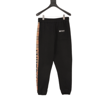 Burberry Pantaloni Tuta Nera