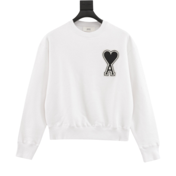 Amiri Heart Embroidered White Sweatshirt