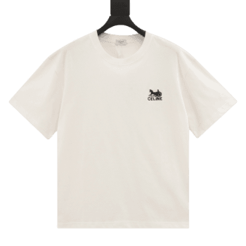 Celine Carriage T-Shirt White