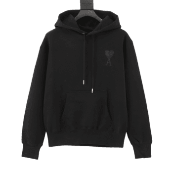 Amiri Heart Logo Hoodie Black