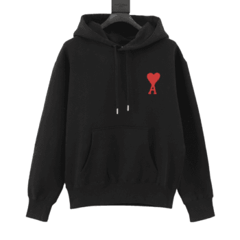 Amiri Heart Logo Hoodie Black