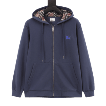 Burberry Blue Zipper Hoodie