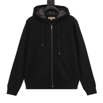 Burberry Zipper Black Hoodie