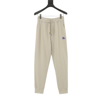 Burberry Embroidered Warhorse Logo Waffle Thin Trousers
