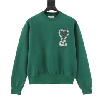 Amiri Heart Embroidered Green Sweatshirt