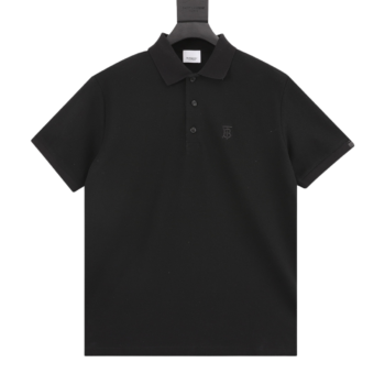 Burberry Short Sleeve Polo Black T-Shirt