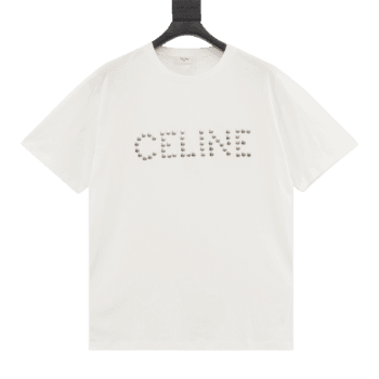 Celine Rivet Letter T-Shirt