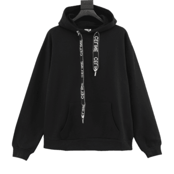 Celine Ribbon Lettering Hoodie