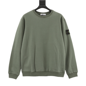 Stone Island Classic Arm Logo Terry Crew Neck Sweatshirt