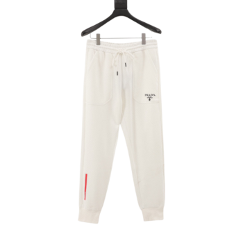 Prada Red Trim On The Hem Trousers
