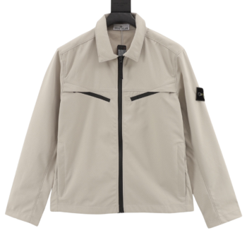 Stone Island Solid Color Beige Jacket