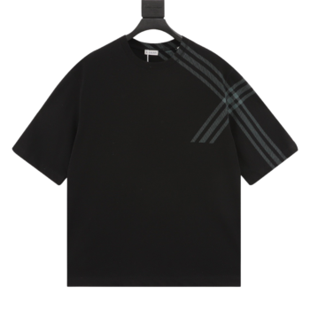 Burberry Three Bar Stripe Black T-Shirt