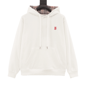 Burberry Plaid Lining White Hoodie