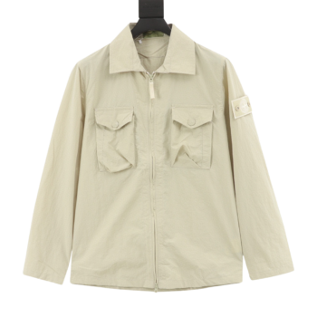 Stone Island Side Badge Ghost Shirt Zipper Jacket