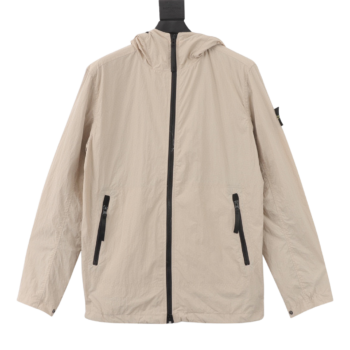 Stone Island Solid Color Zipper Hoodie