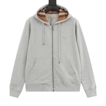 Burberry Zipper Gray Hoodie