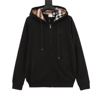 Burberry Zipper Black Hoodie