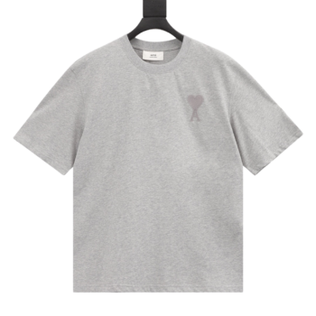 Amiri letter Embroidered Grey T-shirt
