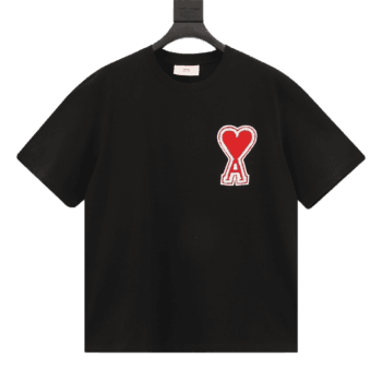 Amiri Embroidered Short Sleeves Black T-shirt