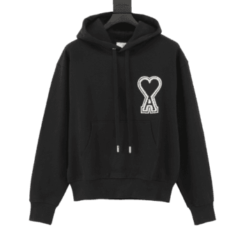Amiri Towel Embroidered Hoodie Black