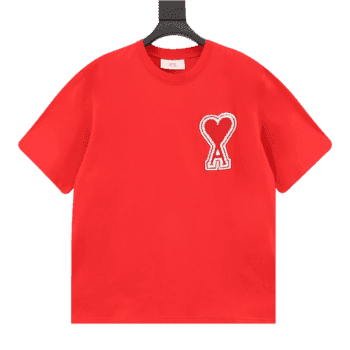 Amiri Embroidered Red T-shirt