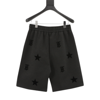 Burberry  Five Star Logo Black Shorts