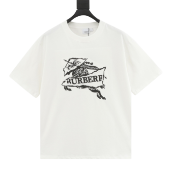Burberry 24ss Warhorse Laminating White T-Shirt
