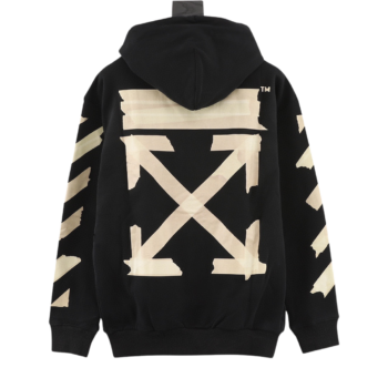 OFF WHITE Rubber Stripe Print Hoodie