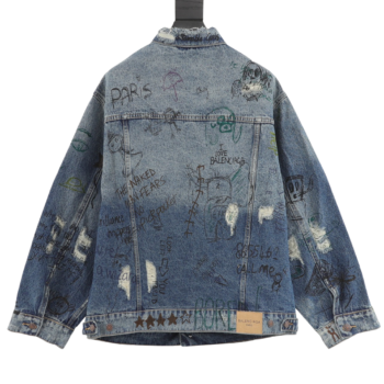 Balenciaga Graffiti Denim Jacket