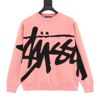 Stussy Crew Neck With Large Logo Sweater
