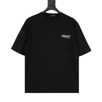 Balenciaga Coke Wave Print Black  T-Shirt