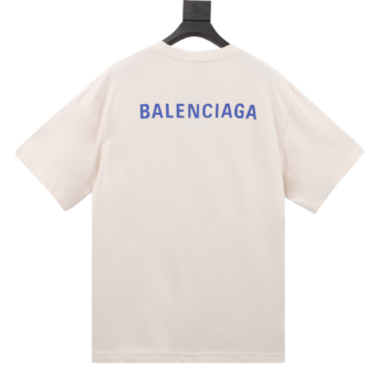 Balenciaga Front And Back Letter Print T-Shirt
