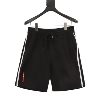 Prada Red Logo Shorts