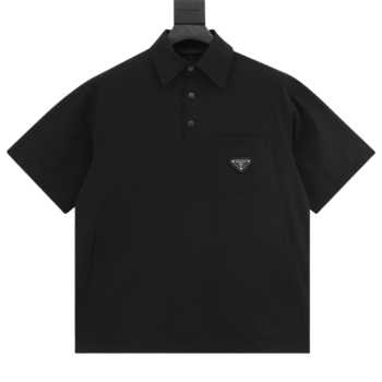 Prada Woven Triangle Logo T-Shirts
