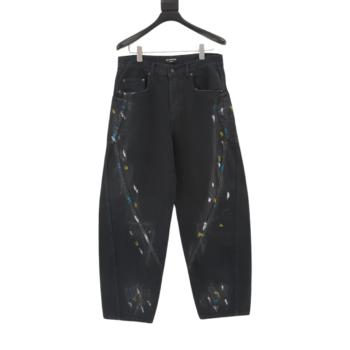 Balenciaga Machete Hand-painted Ink Trousers