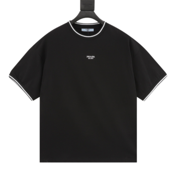 Prada  Embroidered Letter T-Shirts