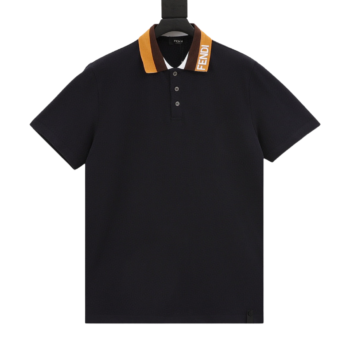 Fendi Collar Ribbon Polo T-Shirt