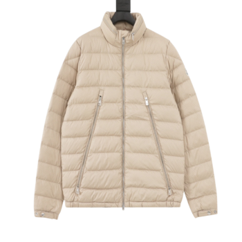 Moncler Solid Color Quilted Zipper Jacket