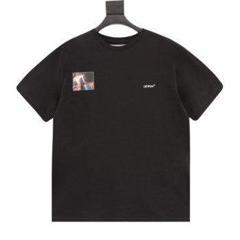 Off White Small Religious Print T-Shirt
