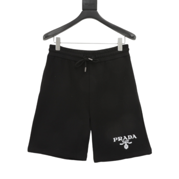Prada Logo Embroidery Shorts