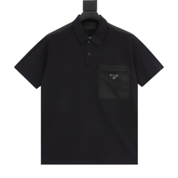 Prada Pocket Stretch Polo Shirts