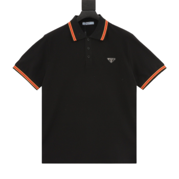 Prada Metal Triangle Polo Shirts