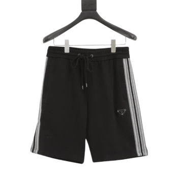 Prada Metal Triangle Logo Shorts