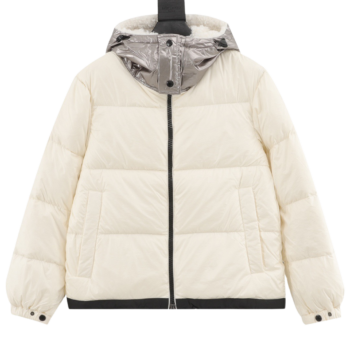 Moncler Black Label Lambswool Hooded Down Jacket