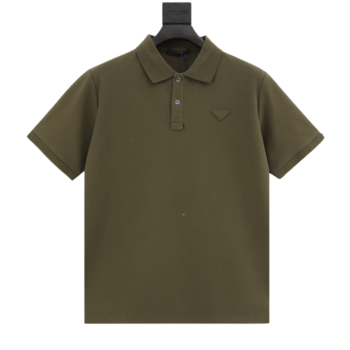 Prada  Basic Triangle Logo Polo Shirts