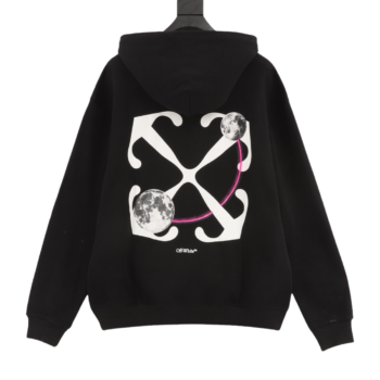 OFF WHITE Moon Anchor Arrow Print Hoodie