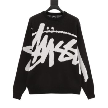 Stussy Jacquard Knitted Round Neck Sweater
