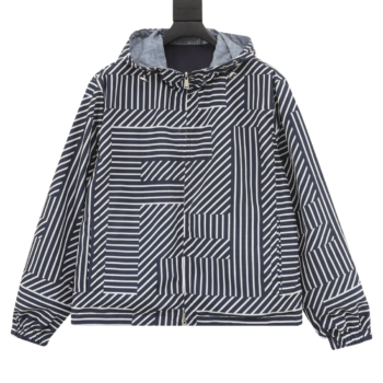 Fendi Black And White Striped Jacket