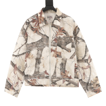 Stussy Black Maple Leaf Zip Work Unisex Jacket