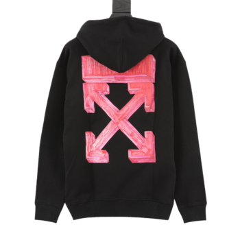 OFF WHITE Crayon Sketch Print Long Sleeve Hoodie